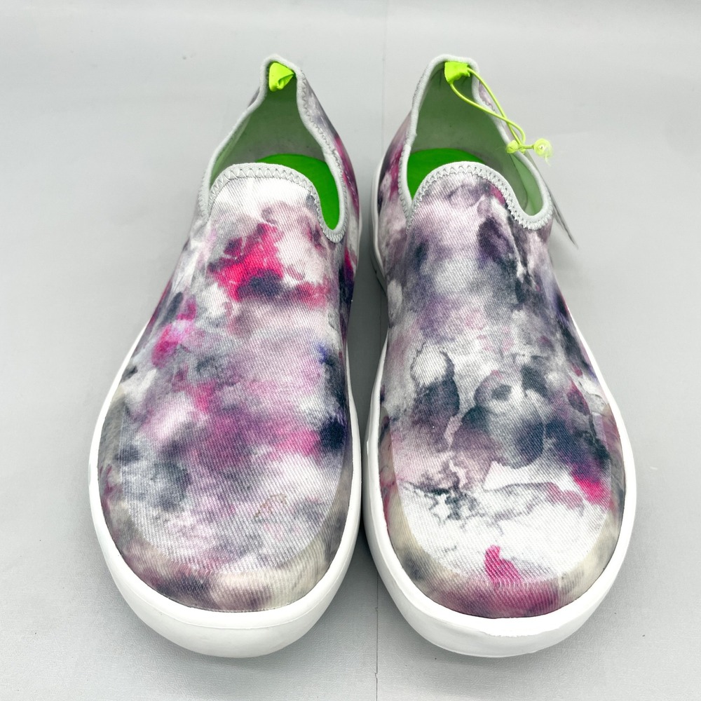 OOFOS Womens 8.5 OOmg Eezee Tie Dye Pink Recovery Shoes Slip On Sneakers Comfort - Picture 3 of 12